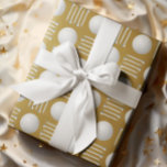 Gold Golf Ball and Tee Gift  Wrapping Paper<br><div class="desc">Stylish golf wrapping paper. White golf balls and tees in a regulated grid pattern over a bold modern coloured background. Suitable for Christmas holiday,  Father's Day,  Mother's Day,  graduation,  birthdays and more! Perfect for your special golfer. Contact for assistance with any customisations to fit your wishes.</div>