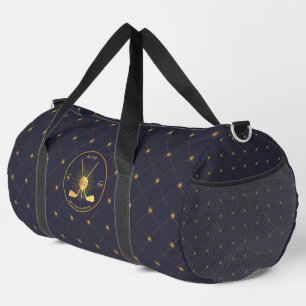 Gold Golf Clubs Duffle Bag