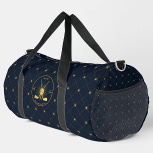 Gold Golf Clubs Duffle Bag