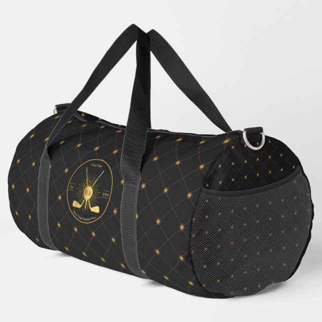Gold Golf Clubs Duffle Bag (Right Corner)
