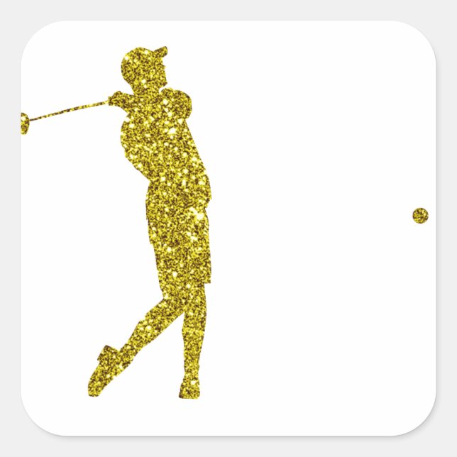 Gold Golf Sticker (Front)