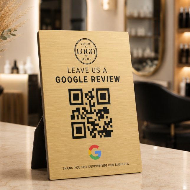 Gold Google Review Logo Tabletop Display Plaque (Creator Uploaded)