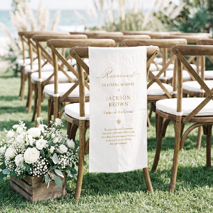 Gold Graceful Reserved Seat In Loving Memory Banner