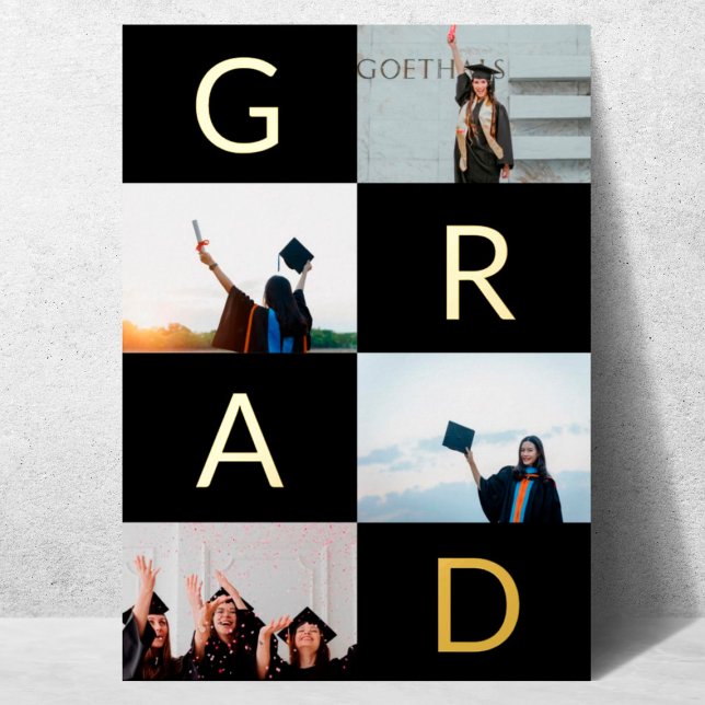 GOLD GRAD BLOCKS MULTI Photo graduation (Creator Uploaded)