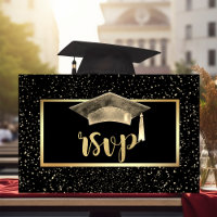 Gold Grad Cap,Confetti Graduation Party