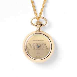 Gold Grad Name MBA Graduation Watch