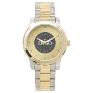 Gold Gradient Custom Logo Business Company Owner Watch