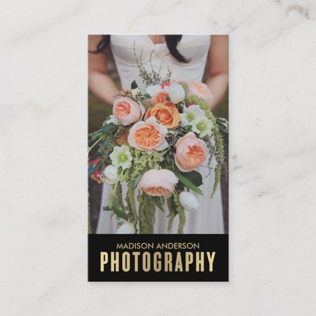 Gold Gradient | Photography Business Cards (Front)