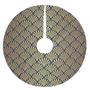 Gold Gradient: Seamless Art Deco Brushed Polyester Tree Skirt