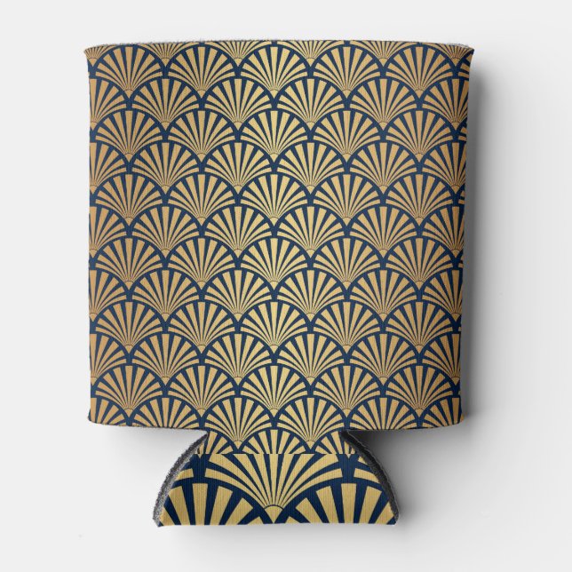 Gold Gradient: Seamless Art Deco Can Cooler (Front)