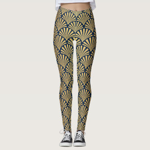 Gold Gradient: Seamless Art Deco Leggings