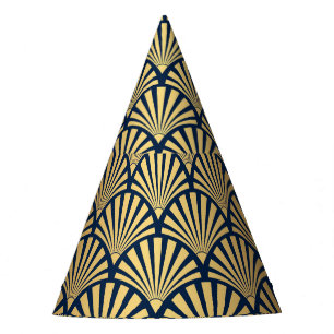 Gold Gradient: Seamless Art Deco Party Hat