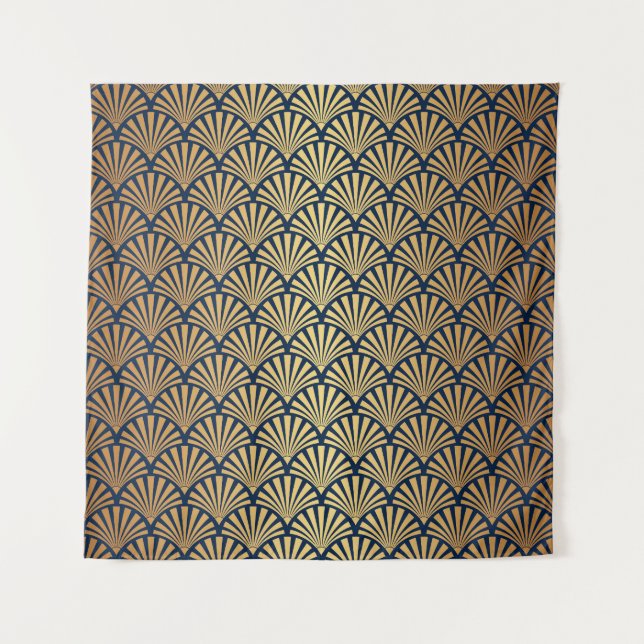 Gold Gradient: Seamless Art Deco Tapestry (Front)