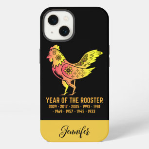 Gold Gradient Year Of Rooster Zodiac Name Black iPhone 13 Case