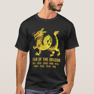 Gold Gradient Year Of The Dragon Chinese Zodiac T-Shirt