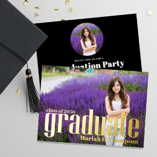 Gold Graduate Modern Photo Template