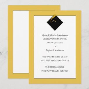 Gold Graduation Announcement