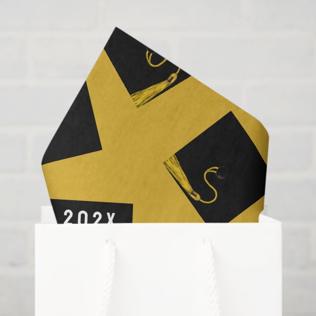 Gold Graduation Class of 2025 Tissue Paper (Gift Bag)