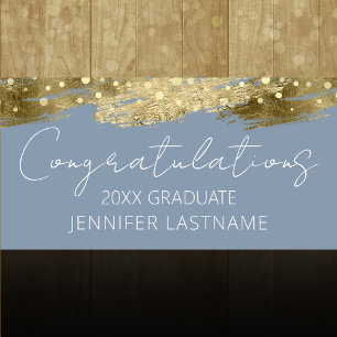 Gold Graduation Party Budget Banner