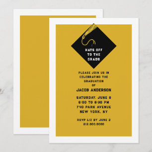 Gold Graduation Party Invitation