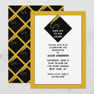 Gold Graduation Party Invitations