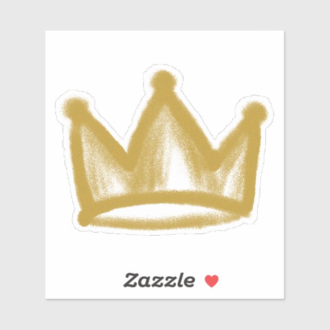 Gold graffiti crown  (Sheet)