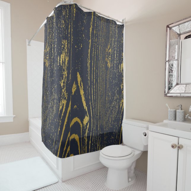 Gold Grain Shower Curtain (In Situ)