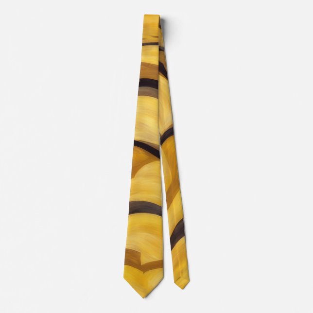 Gold Gray Black Artsy Tie (Front)