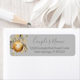 Gold Gray Christmas Wedding