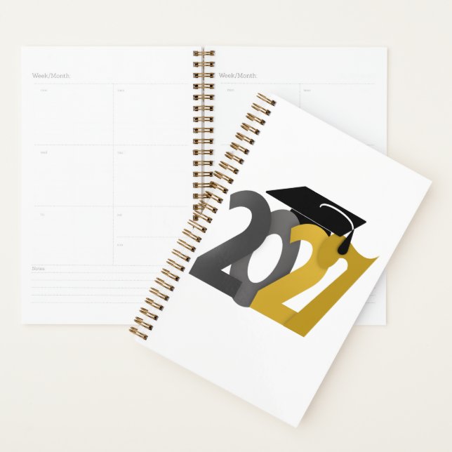 Gold Gray Class of 2027 Graduation Planner (Display)