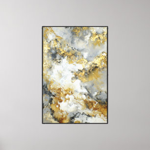 Gold & Gray Marble – Abstract wall art