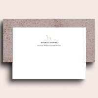 Gold Great Dane Dog Walker Elegant Monogram