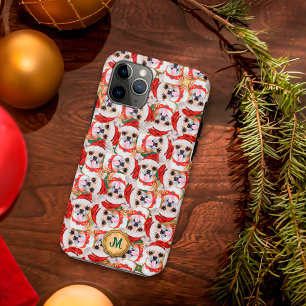 Gold Green Chihuahua Cute Dog Christmas Case-Mate iPhone Case