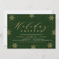 Gold & Green Corporate Holiday Soiree Party
