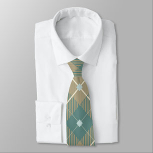 Gold/Green Diamond Men's Designer Tie