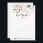Gold Green Foliage Floral Wedding Words of Wisdom Advice Card<br><div class="desc">This gold green foliage floral wedding words of wisdom advice card is perfect for a modern wedding. The design features hand-drawn gold and green botanical foliage with pink, blush and white flowers, inspiring natural beauty. These cards are perfect for a wedding, bridal shower, baby shower, graduation party & more. Personalise...</div>