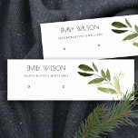 GOLD GREEN FOLIAGE WATERCOLOR EARRING DISPLAY LOGO MINI BUSINESS CARD<br><div class="desc">For any further customisation or any other matching items,  please feel free to contact me at yellowfebstudio@gmail.com</div>