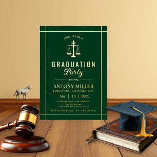Gold, green law school graduation Class Of 2026