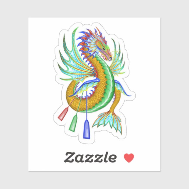 Gold & Green Water Dragon (Sheet)