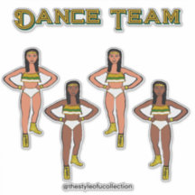 Gold Green White  Dancers