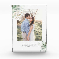 Gold Greenery Leaves Romantic Elegant