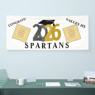 Gold Grey Class of 2026 Banner