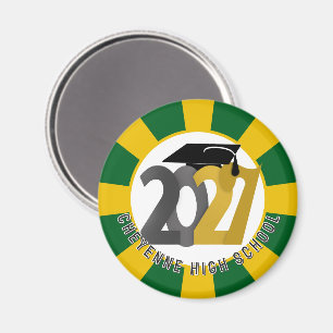Gold Grey Class of 2027 Graduation Magnet