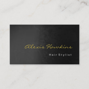 Gold Grey  Hair Style Consultant Makeup Artist Business Card