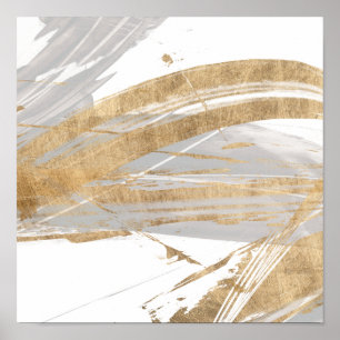 Gold & Grey Poster