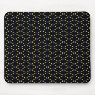 Gold grid pattern - Customise Background Colour Mouse Pad