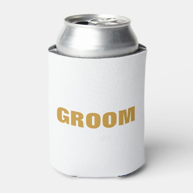 Gold Groom Can Cooler (Can Front)