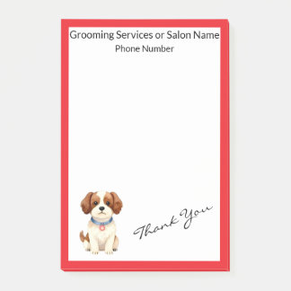 Gold Grooming Pet Personalized Elegant Collection Post-it Notes