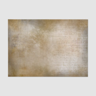 Gold Grunge Background with Script Tissue Paper