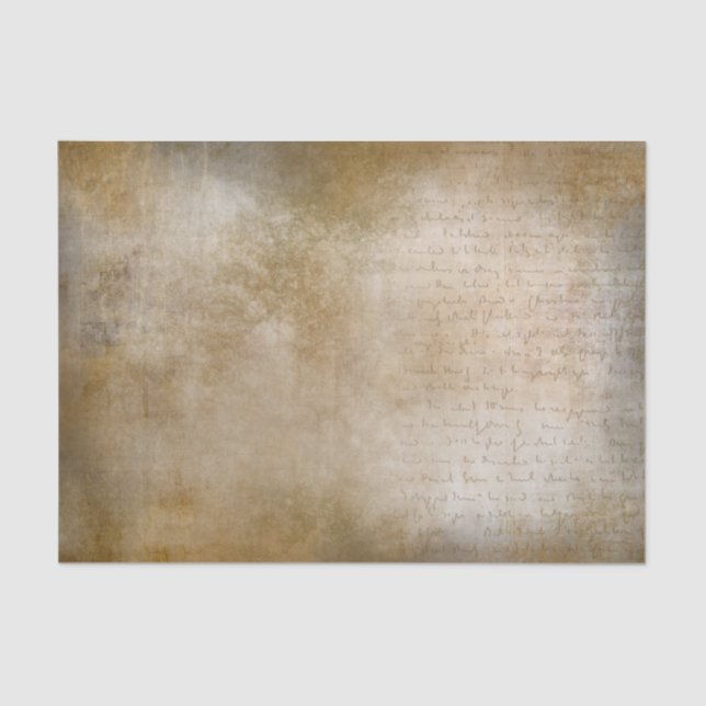 Gold Grunge Background with Script Tissue Paper (Front)